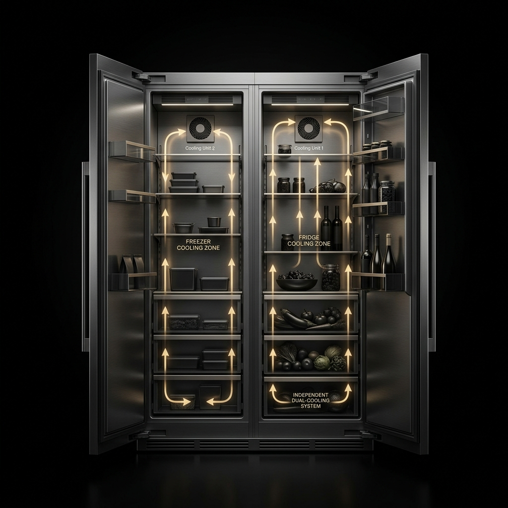 Refrigeradores Dual-Cooling 3D